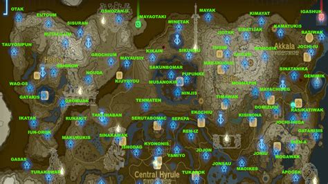 Shrines Map and All 152 Shrine Locations .
